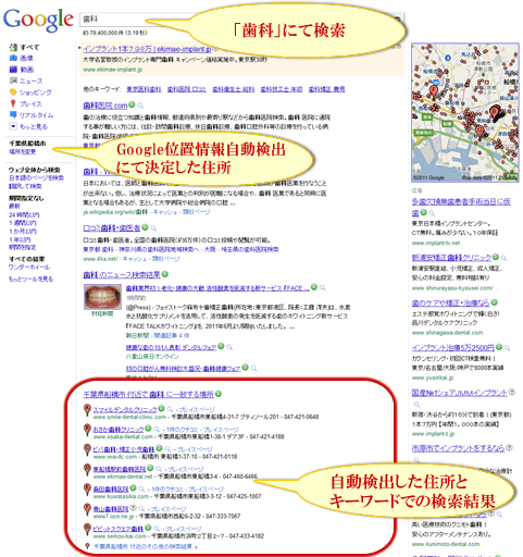 地域を指定しない場合の表示例